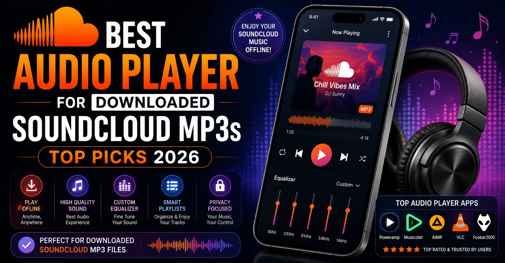 Best Audio Player for Downloaded SoundCloud MP3s — Top Picks 2026 - Featured Banner